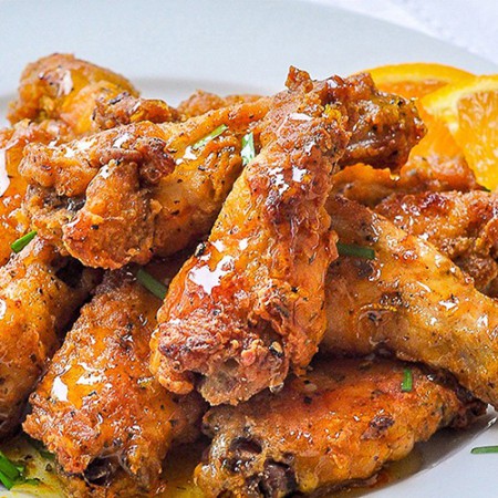 Ailes (6 Pièces) a la Sauce Orange